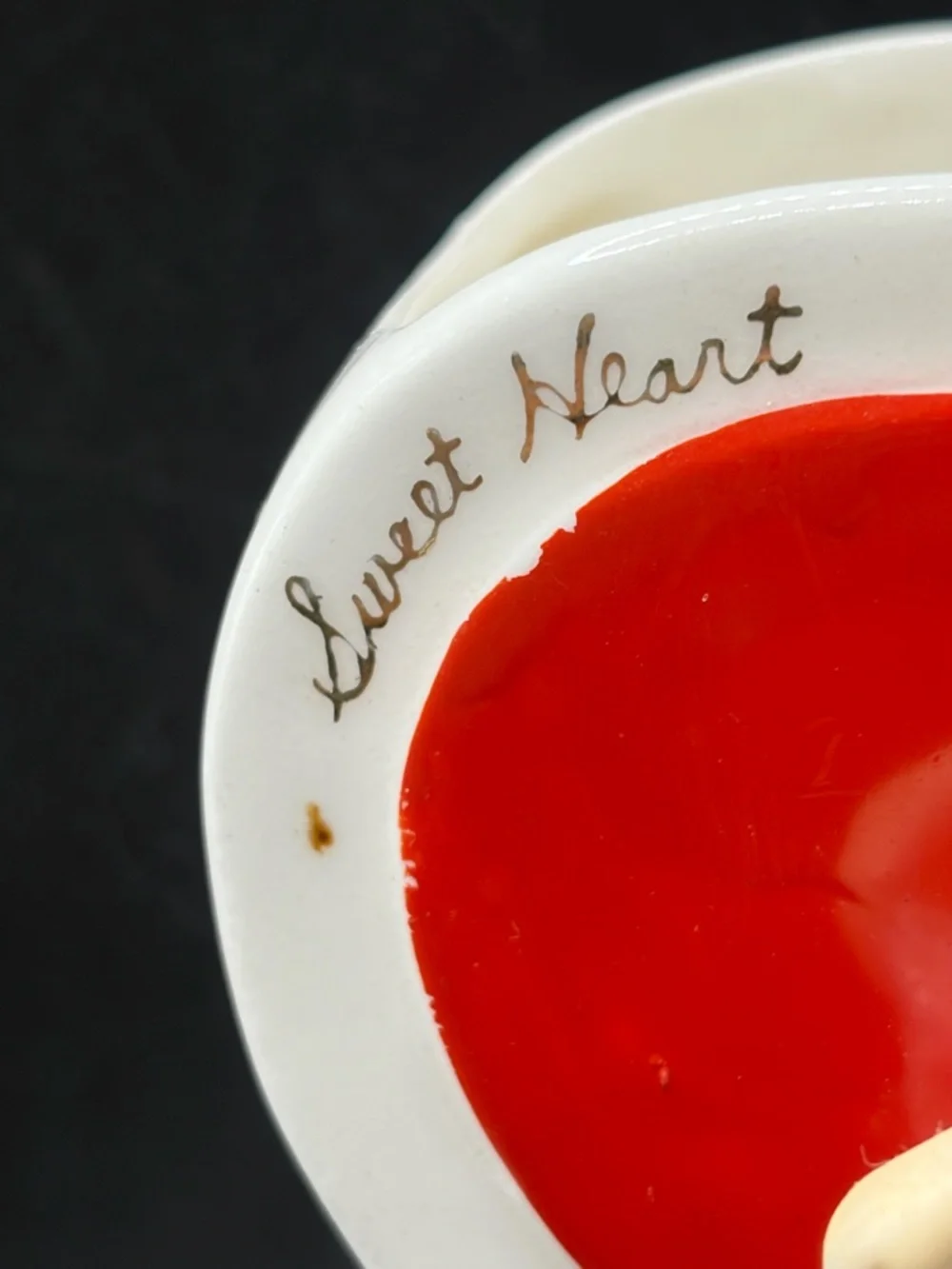 Napco Vintage Hand Painted Sweet Heart Ceramic Girl Figure Vase Planter S719B